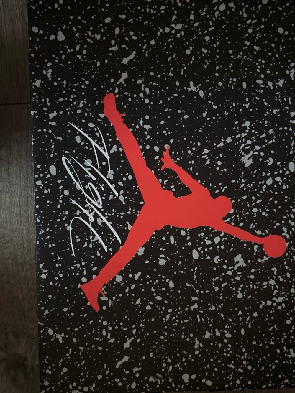 Jordan Red Jumpman Splash Graphic Wall Art